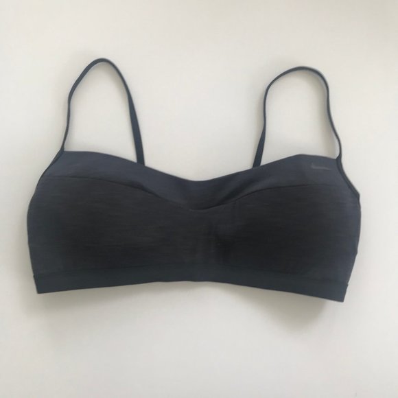 Nike Swim Nike Black Grey Sport Bra Swimsuit Athletic Top Poshmark